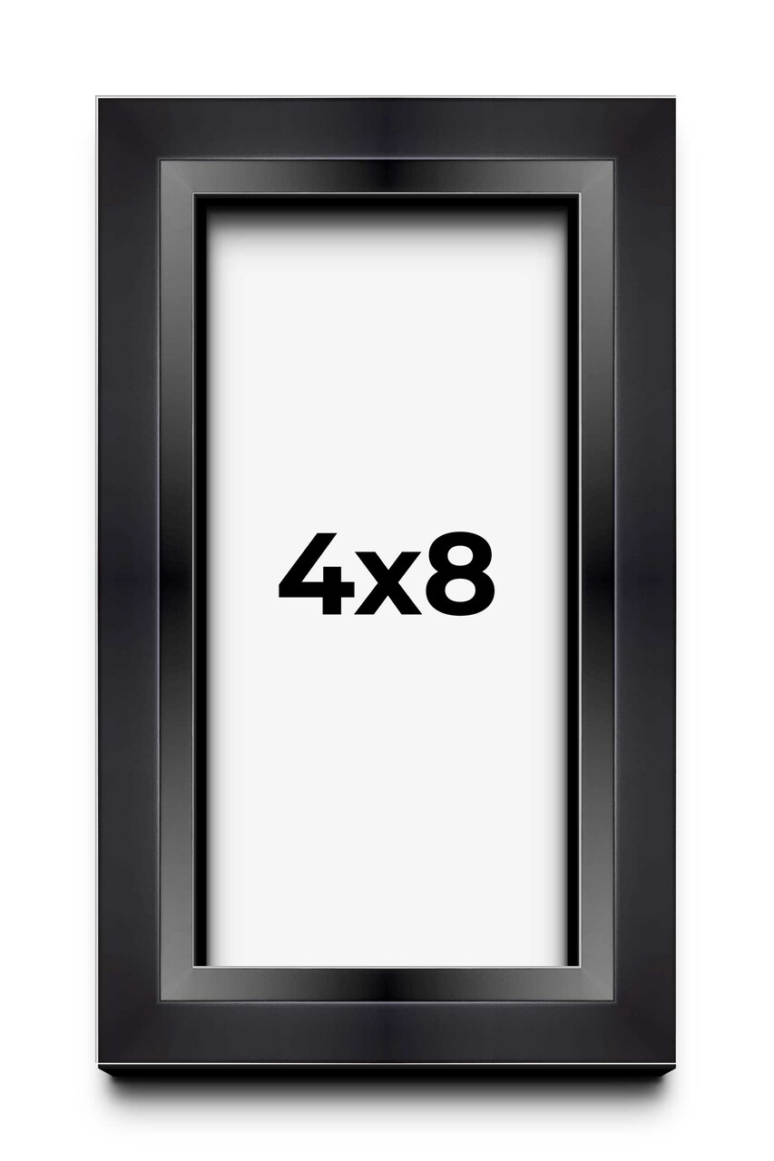 Panoramic Modern Shadow Box 1.5" Depth Black Frame - UV Acrylic, Backing, Hanging Hardware